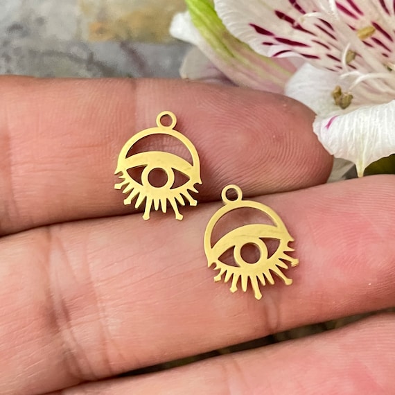 Stainless Steel Jewelry Laser Cut Earring Making Findings Supplies, Charms, Connectors. 2 Pieces - 2015