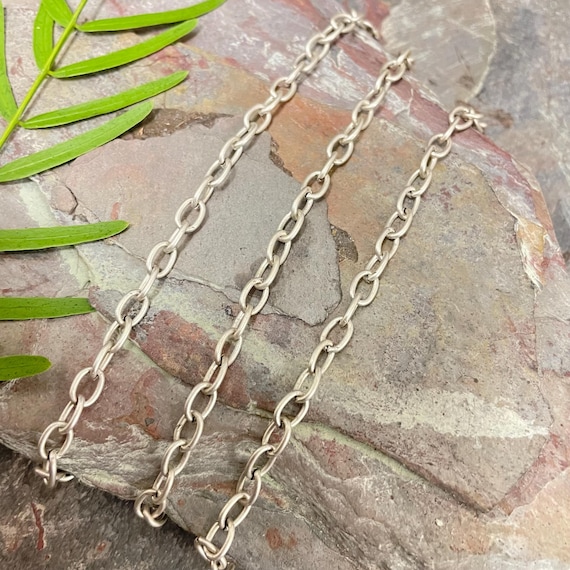 Antique Silver Chain - Vintage Plated, 5x3mm Links - 9015