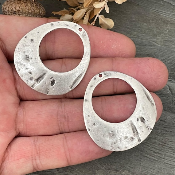 Earring Supplies: Silver Plated and Brass Findings - Handmade Jewelry Parts - 8145