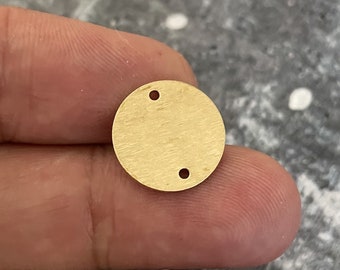 Raw Brass Earring Charms, 15x1mm Connector Findings for Jewelry Making - 3095