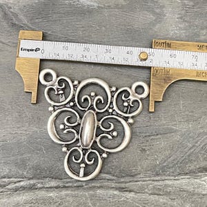 Antique Silver Plated Brass Bohemian Necklace Pendant - 7011 image 5