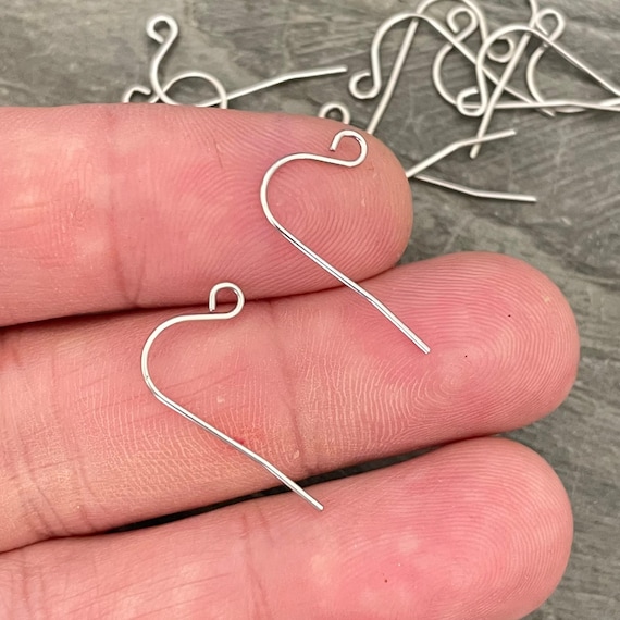 304 Stainless Steel Earring Hooks with Vertical Loop (21x18x0.6mm) - 5354