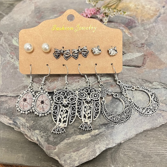 6 Pair Bohemian Earrings- 5523