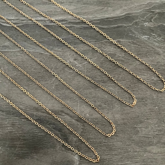 Gold Plated Necklace Making Kit with Steel Chain and Lobster Clasps. 9021