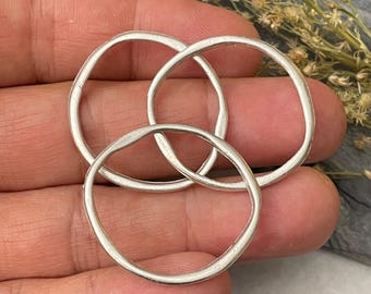 Componentes de plata para pendientes circulares: estilo tribal, fabricación de joyas - 8129