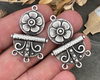 Fornituras para pendientes hechas a mano - Suministros de joyería en latón y plata - 8144