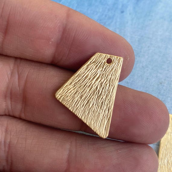 Brass Earring Components: Matte Gold Bohemian Style (6 Pieces) 1036