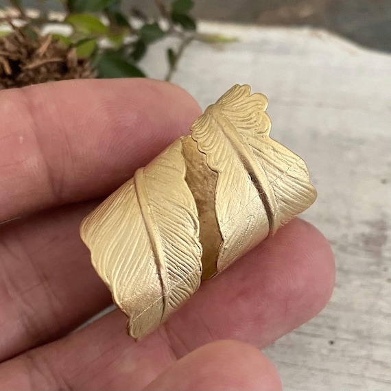 Boho Statement Rings: Chunky Mandala & Evil Eye (Brass Set) 4471