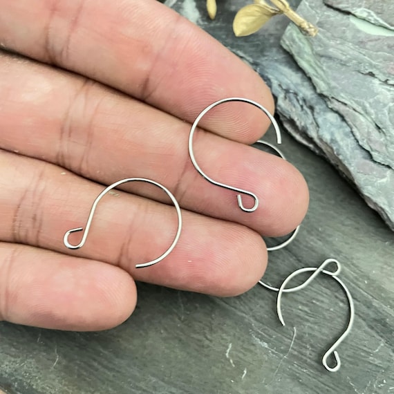 Surgical Steel Circle Earring Hooks: Jewelry Making Findings - 5596