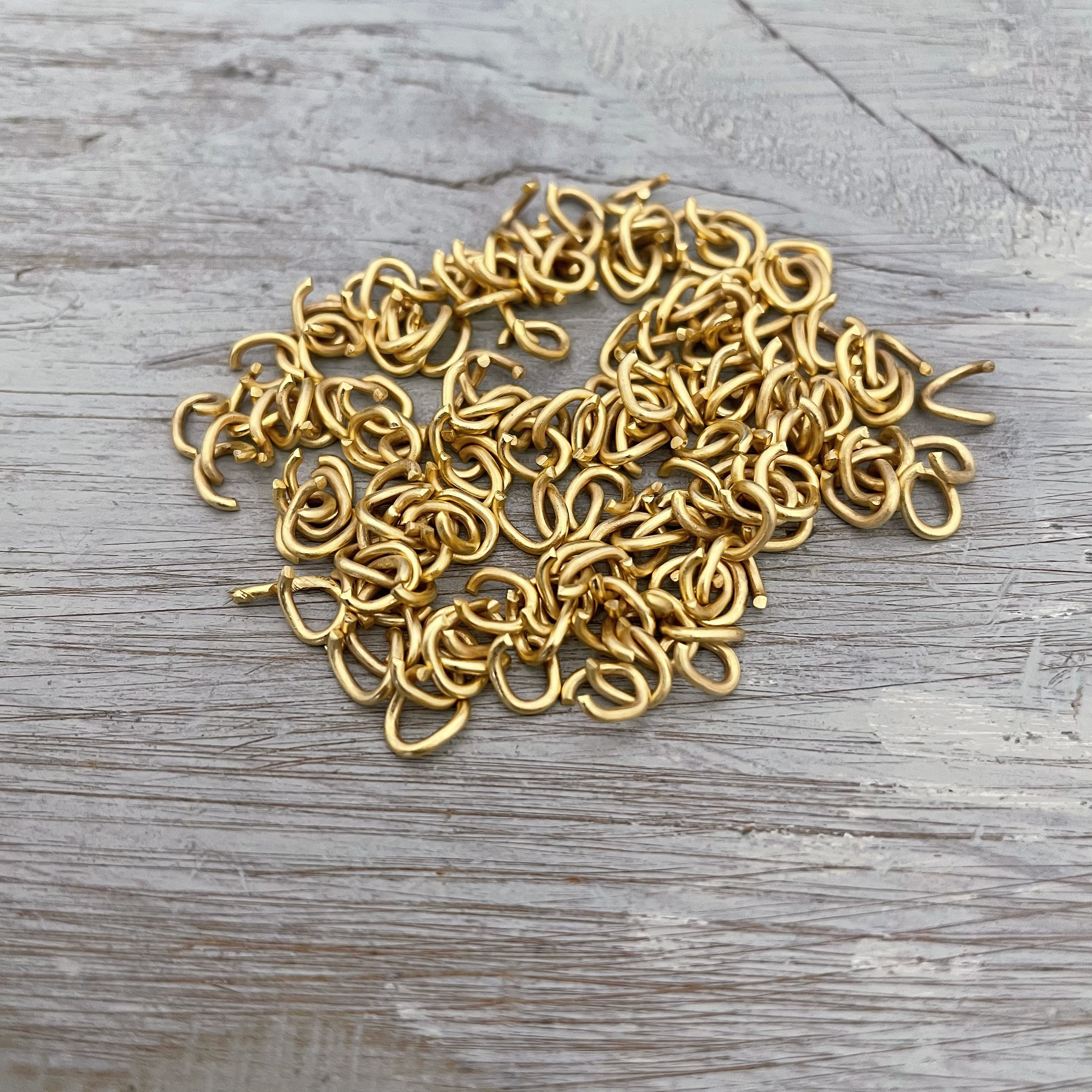 6X4 mm Matte Gold plated Oval Jump Rings , 12 GR wholesale