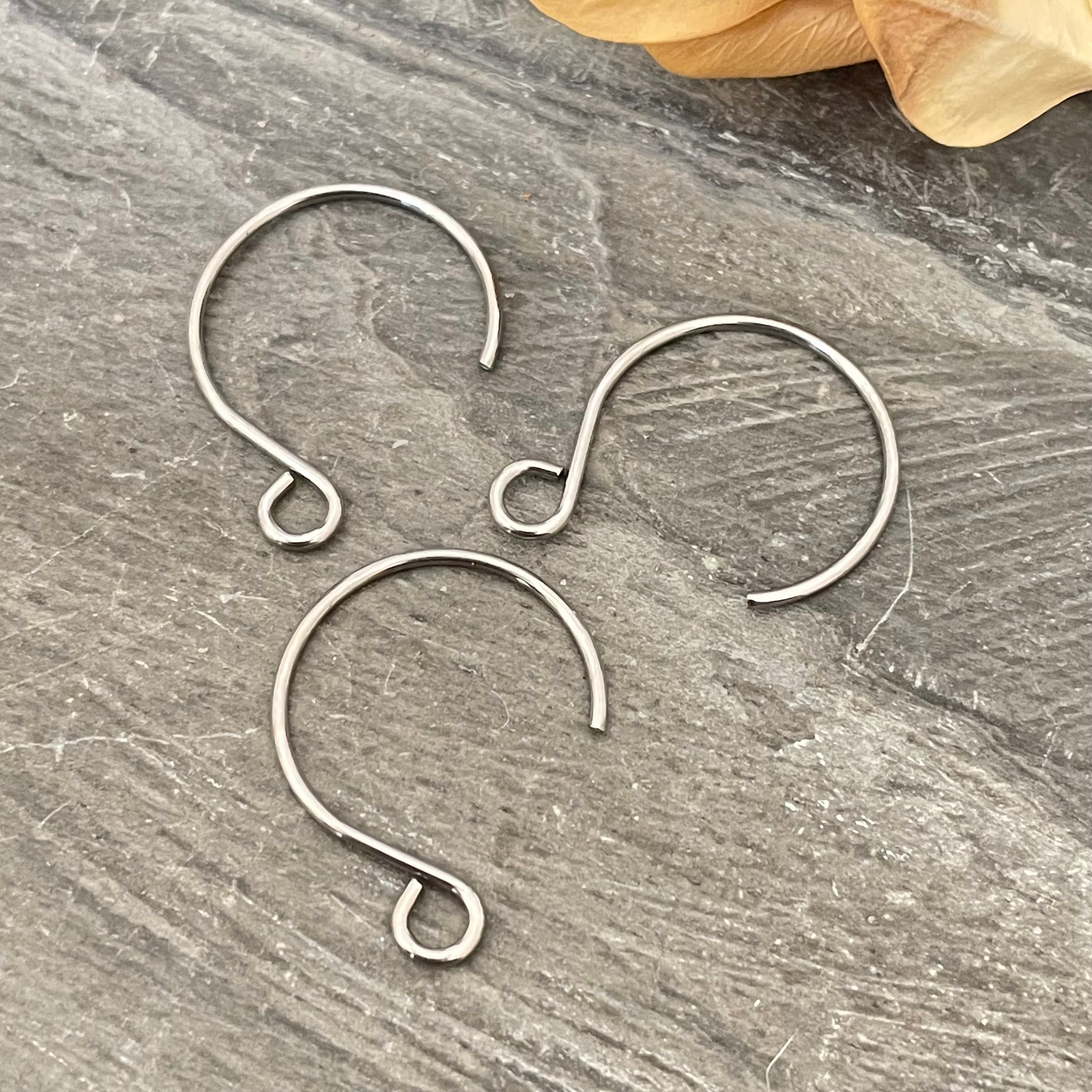 Surgical Steel Earring Hooks Circle Earring Wire Steel Earring Horizontal  Loops Earring Findings for Jewelry Making-5444 