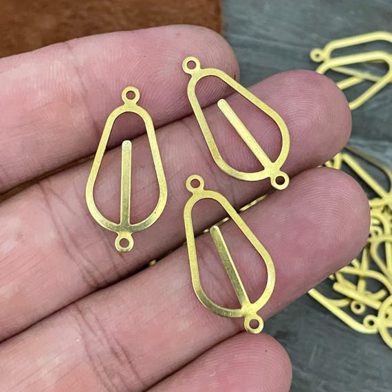 30 Pieces Raw Brass 12 GR Earring Findings - 21 mm - 3058