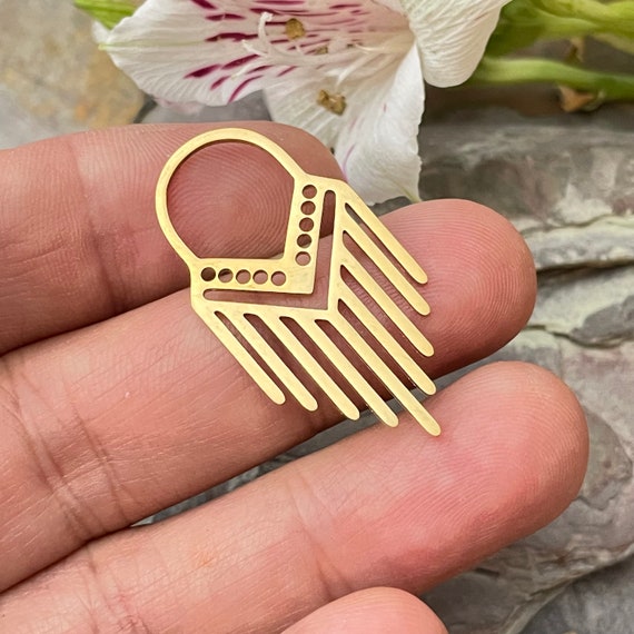 Stainless Steel Jewelry Laser Cut Earring Making Findings Supplies, Charms, Connectors. 1 Piece - 2075