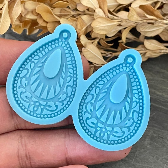 Bohemian drop silicone resin mold. Aztec Epoxy mold. . 6007