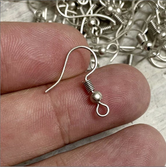 Silver plated earring findings deals