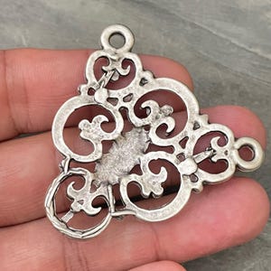 Antique Silver Plated Brass Bohemian Necklace Pendant - 7011 image 6