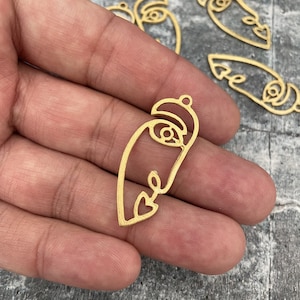 Brass ear hook-Earring copper accessories-Earring connector-Brass earring charms-Earring pendant-Brass jewelry-Special shape earrings BR0531