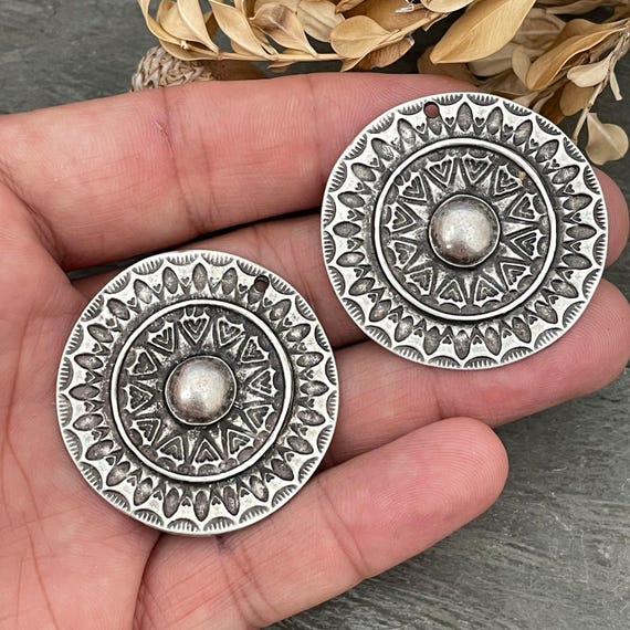 Handmade Brass and Silver Earring Findings (Jewelry Making Parts) - 8143