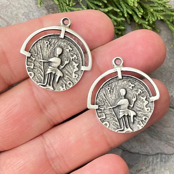 Brass Bohemian Earring Charms Findings for Jewelry Set Supply Making. Silver Plated Jewelry Designs for Jewelry making. 8258