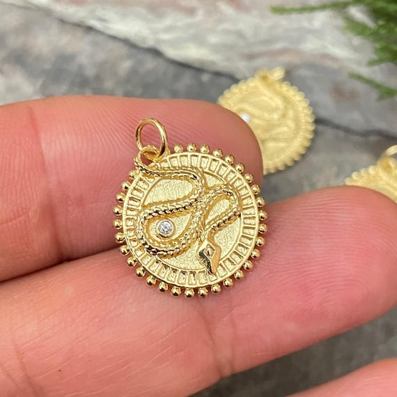 Steel Charms and Earring Hoops Bundle for Jewelry Making - Ethnic Brass Snake Earrings - 2005