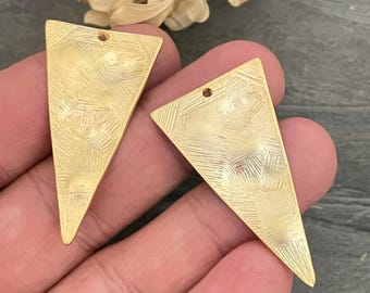 Matte Gold Brass Earring Findings: Jewelry Making Supplies - 1073