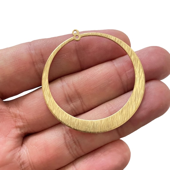 Textured Brass Earring Charms - Raw Metal for Jewelry Making