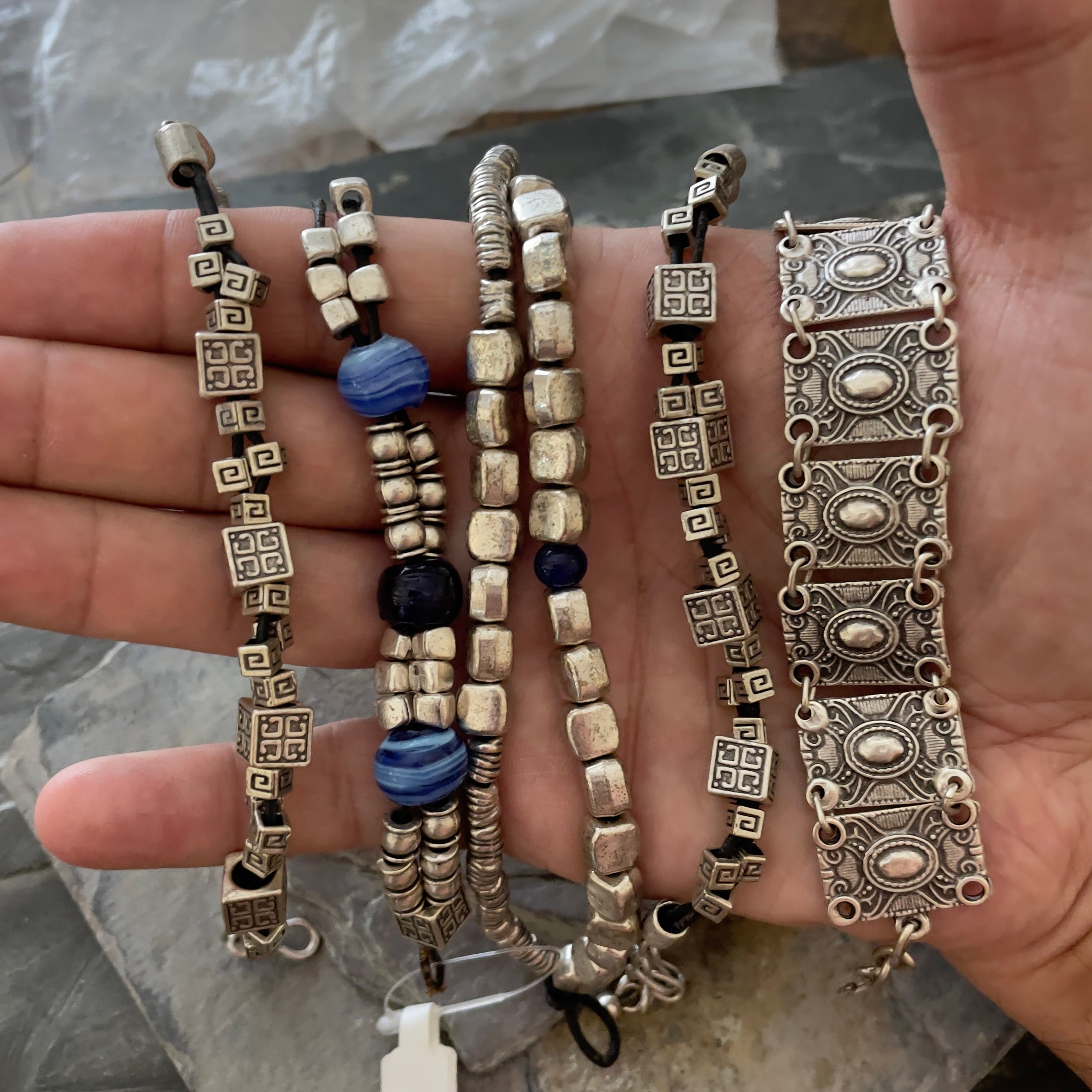 Buy Bracelets Leather Wrap Beaded Bracelet Huge Bracelet,Mens Womens  Natural Stone Handmade Wristband,Boho Chic Jewelry,Bohemian Bracelet,Valentine's  Day Gift(Beige) at Amazon.in