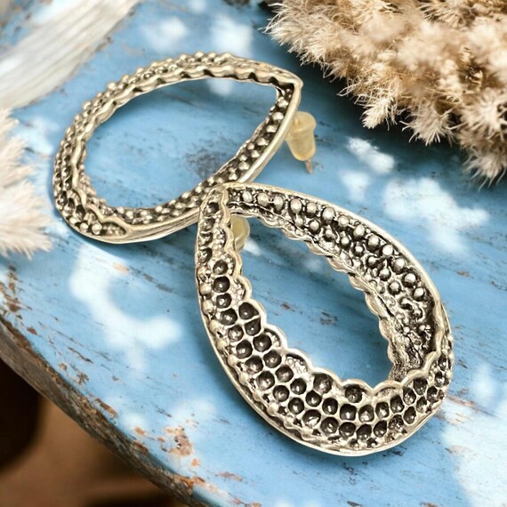 Bohemian Dangle Earrings: Geometric Silver Jewelry Gift