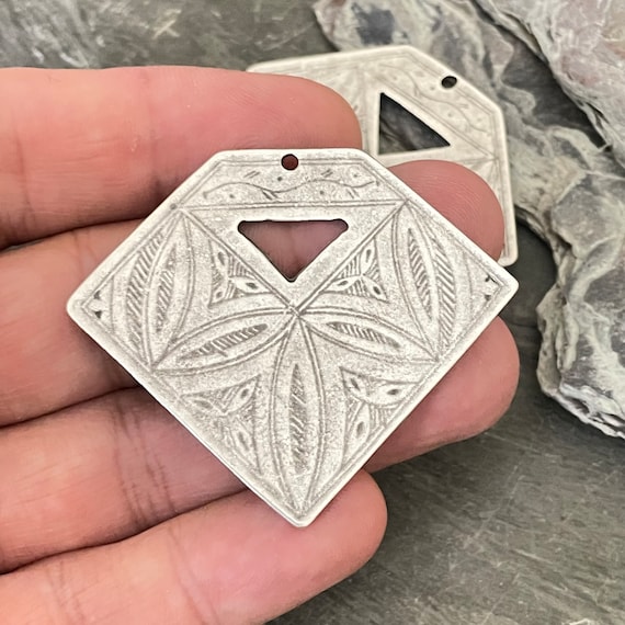 2 Pieces Geometric Charms for Jewelry Making Laser Cut Jewelry