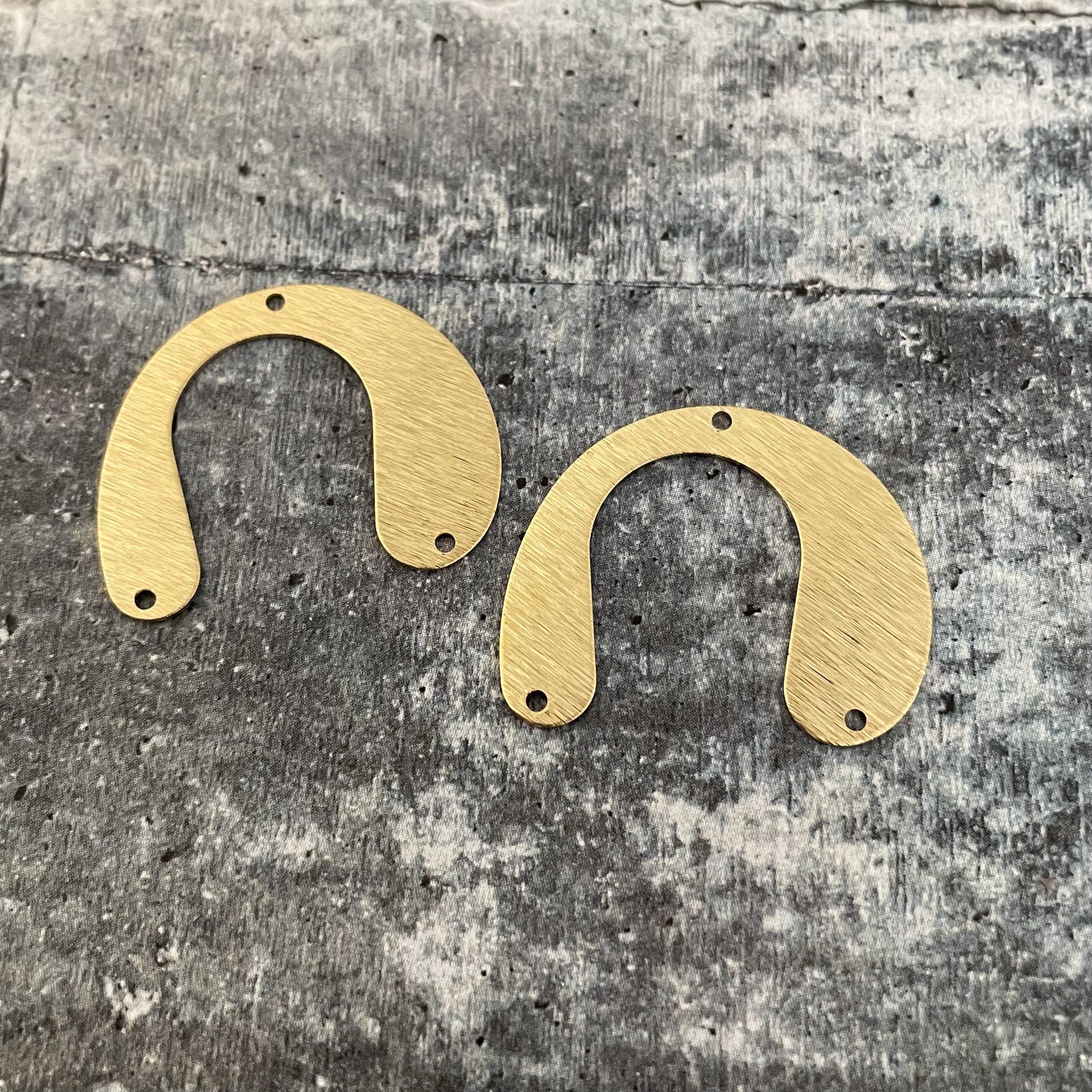 Brass Charms Raw Brass Earring Findings. Earring Finds. 