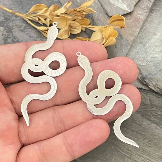 Snake charms and Findings .Stainless Surgical steel earrings. Charms for women. 2016