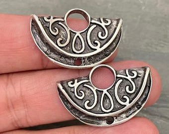 Colgantes para pendientes estilo boho chic: Componentes de joyería boho en plata y latón