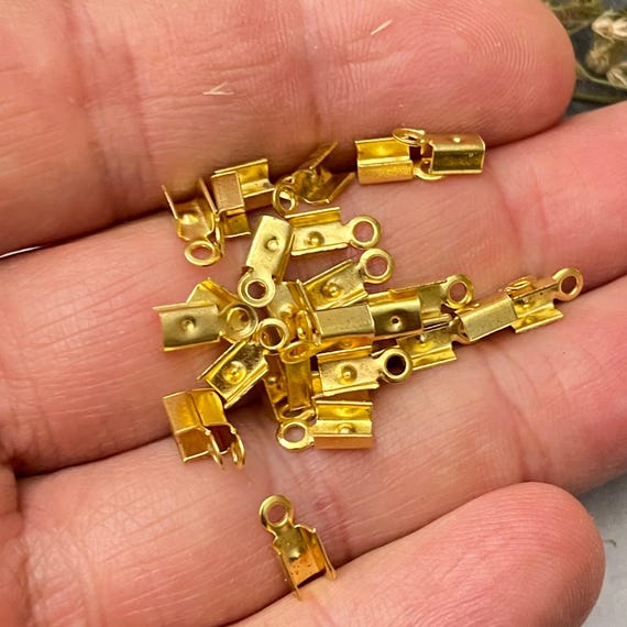 6 GR - 55 Pieces Gold Plated End Clasp Connector -  9015