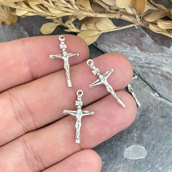 Bohemian Earring Findings: Brass and Silver Plated, 6 Pieces - 5451