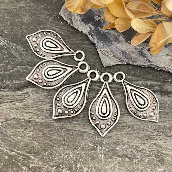 Boho Chic Silver Statement Earrings - Bohemian Tribal Jewelry. 6 Pieces . 7015