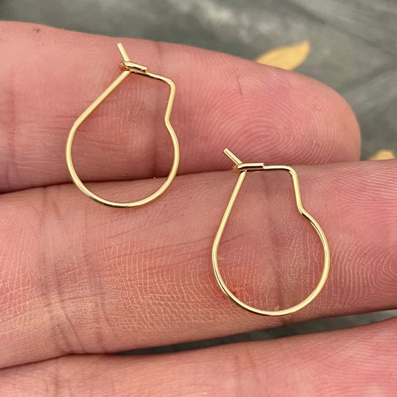 Gold Surgical Steel Earring Hooks- Circle Earring Wire - Steel Earring Horizontal Loops- Earring findings for jewelry making-5020