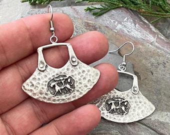 Ethnic Dangle Earrings - Boho Western Hippie Style -5591