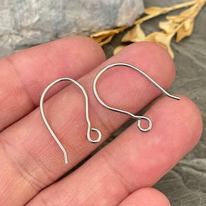 cousin stainless steel fish hook earwires WOCRAFT 200pcs Ball and Coil Earring Hooks Findings Ear Wires Earrings Hoops Ear Wire for DIY Jewelry Making (10169) Perfect for unisex adult use. Fish Hook Silver Earring Wires