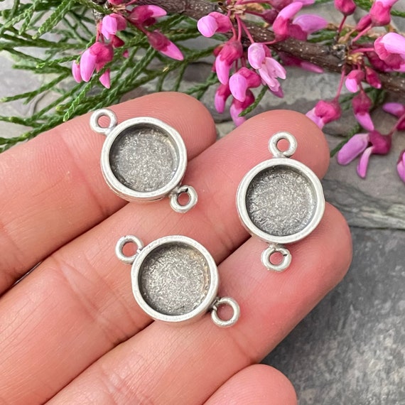 Brass Bohemian Earring Charms Findings for Jewelry Set Supply Making. Silver Plated Jewelry Designs for Jewelry making.3 Pieces- 8019