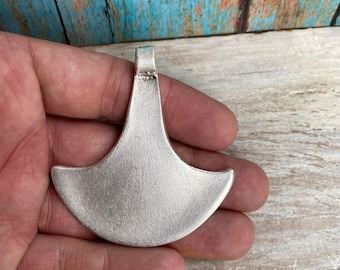 Antique Silver Plated Brass Bohemian Necklace Pendant - 7040