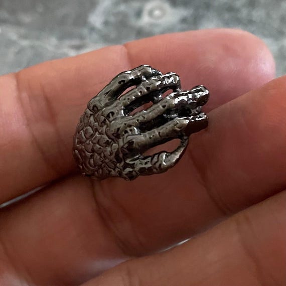 Antique Silver Plated Brass Adjustable Unique Ring. 4388