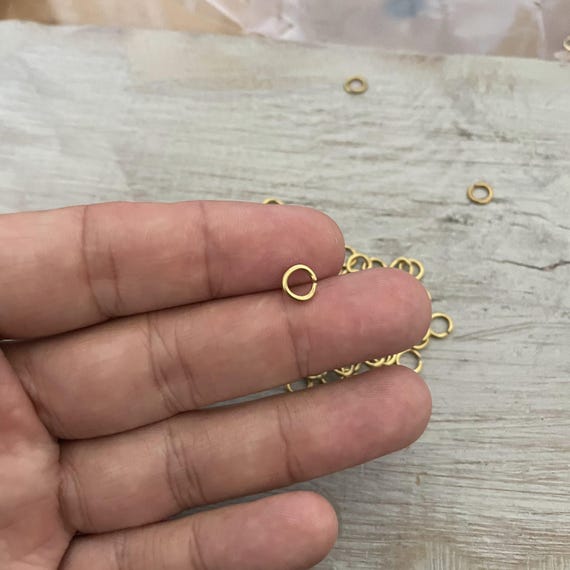 7 mm.  Raw Brass Jump Rings  12 GR- 9003 - 9003