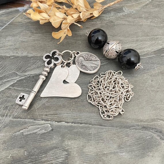 DIY Necklace Making Kit: Bohemian Earring Charms, Jewelry Supplies