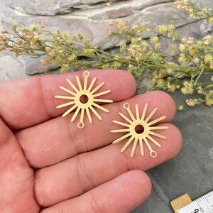 Raw Brass Fringe Earring Charms: Jewelry Making Supplies (16.1x13.95x0.95mm)
