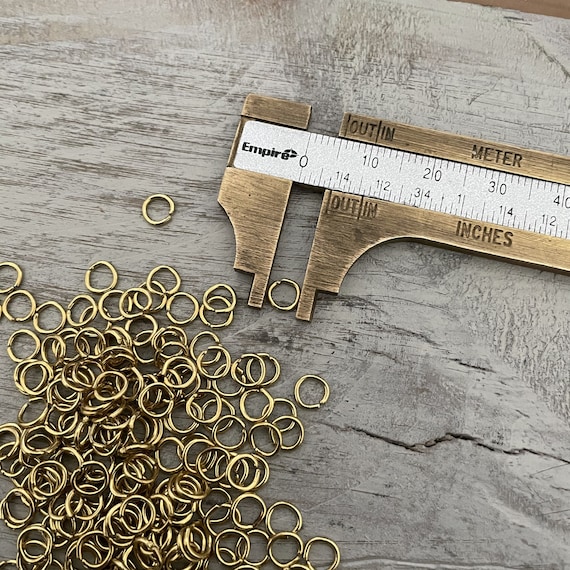 Raw Brass Jump Rings - 5 mm - 12 GR Approx.200 Pcs.  - 9002