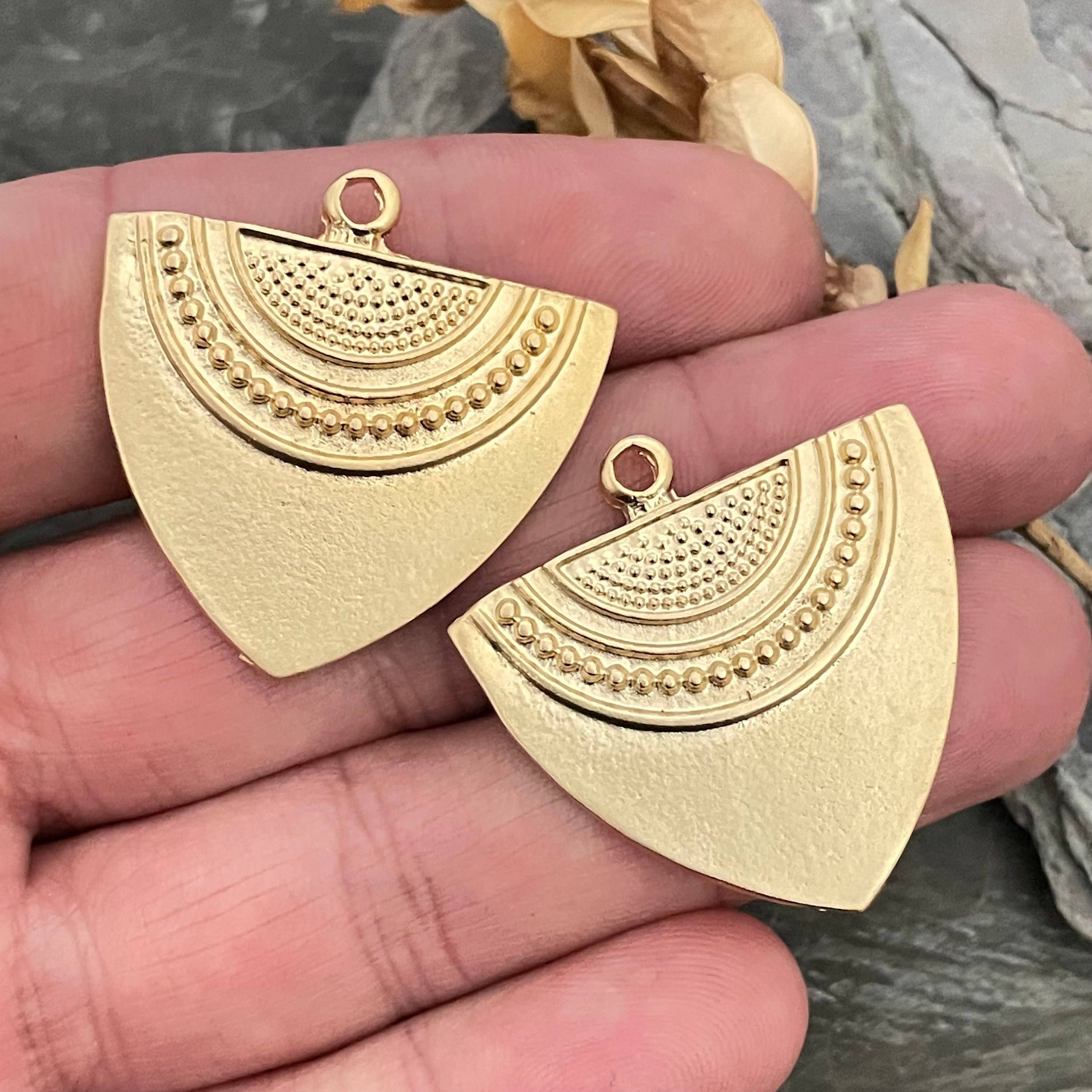 2 Pieces U Shape Geometric Charms for Jewelry Making - Laser Cut