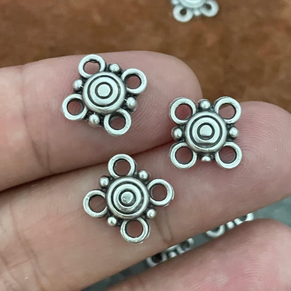 Helen Connector Set - Brass and Sterling Jewelry Pieces - 8071