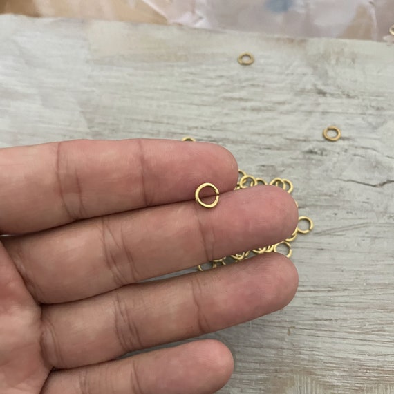 7 mm.  Raw Brass Jump Rings  12 GR- 9003