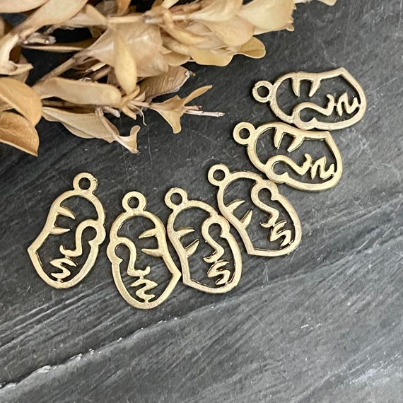 Earring Findings Set: Gold Plated Hoops and Matte Brass Dangles (Jewelry Making) 1159