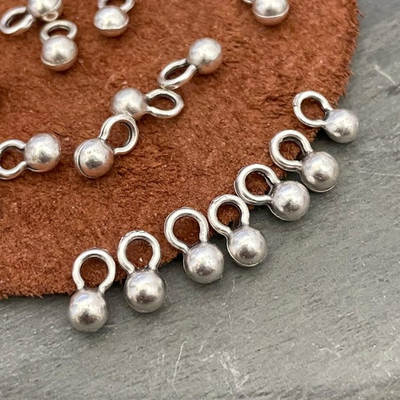 Boho Brass Earring Drops, Circle Design (30 Pieces, Antique)